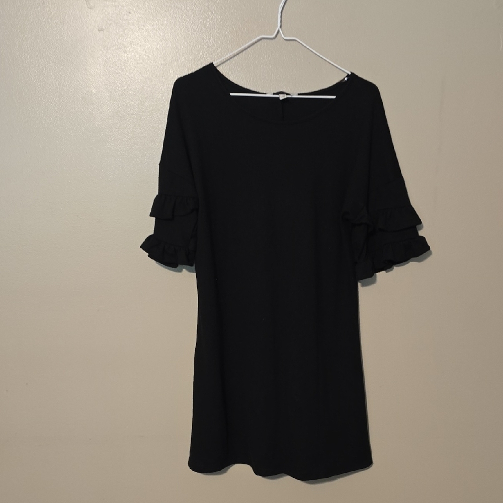 Speechless‎ Black Mini Dress with Ruffle Sleeves Womens Size Large